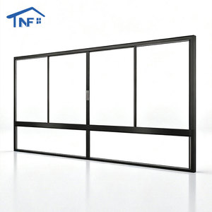Maßgefertigte Schiebefenster mit Gitterdesign Hurrikan-Beständige Schiebe-Doppelverglasung Aluminiumfenster für Apartments - Product Image 6
