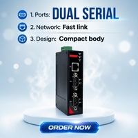 Convertisseur Ethernet RS485 sur rail DIN industriel YLDD-012, 1 port RS232/485 TCP/UDP, serveur/client Modbus RTU/ASCII, double alimentation