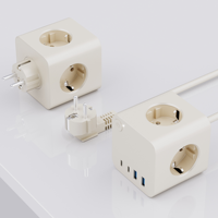 Prise électrique 3 prises de haute qualité avec interrupteur principal multiprise standard ue avec 2 ports USB 2 type-c prise avec prise KC