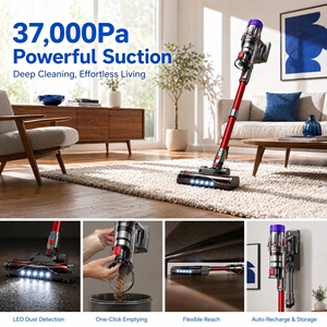 PV26 Cordless <b>Stick</b> Vacuum Cleaner, , 60-Min Runtime with <b>LED</b> Dust Detection <b>Light</b> for Home Carpet Hard Floor - Product Image 2