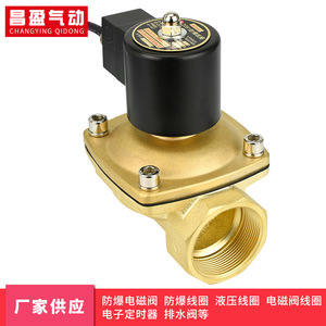 วาล์วระบายน้ำแม่เหล็กไฟฟ้า Changying 220V AC ไอน้ำ 0-1MPa วาล์วสองทางแบบมุม - Product Image 1