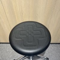 Tabourets ergonomiques en PU, chaise de poste de travail PC ronde rotative réglable en hauteur, chaises d'étudiants d'université, équipement de laboratoire scientifique