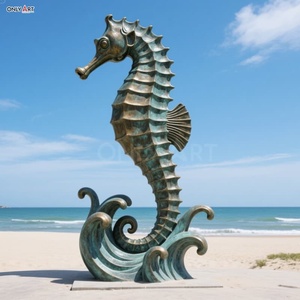 Décoration publique de plage extérieure Grand hippocampe en bronze moulé Décoration animale Statues Hippocampe géant en bronze <span class=keywords><strong>Sculpture</strong></span> pour vente personnalisée - Product Image 2