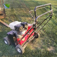 Machine à couper les racines d'herbe à poussée manuelle, machine à peigner l'herbe, machine à semer les engrais, peigne à gazon avec fonction de suppression de l'herbe morte