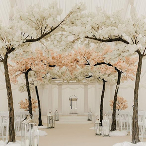A95 Fond de mariage artificiel blanc pleureur fleur de cerisier rose cerisier pour mariage intérieur fête mariage - Product Image 5