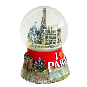 Globe d'eau en résine avec les attractions de <span class=keywords><strong>Paris</strong></span>, boule d'eau en verre et boule de neige en résine, souvenirs en verre avec musique - Product Image 2