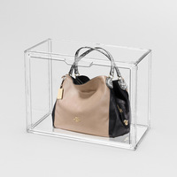 Boîte de présentation pliable classique en acrylique pour poupées, figurines, peluches, rangement transparent, étagère à plusieurs niveaux
