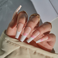 Uñas Postizas Reutilizables de Diseño, Uñas Artificiales de Lujo en Oferta, Uñas Acrílicas Cortas Personalizadas con Pegamento para Mujer