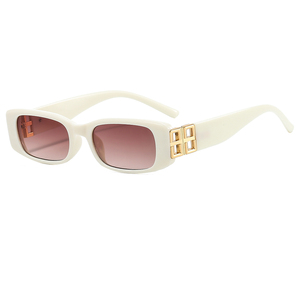Gafas de Sol Rectangulares Estrechas Retro Y2K para Mujer, Protección UV400, Gafas de Sol Cuadradas Pequeñas para Streetwear - Product Image 1