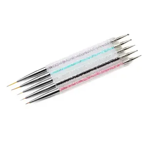 professionals Double-ended Acrylic Dotting Painting Pen Nail Drawing Brush kit supplier