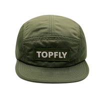 Concevez votre propre casquette et chapeau de camp à cinq panneaux en nylon imperméable, chapeau léger à 5 panneaux logo personnalisé
