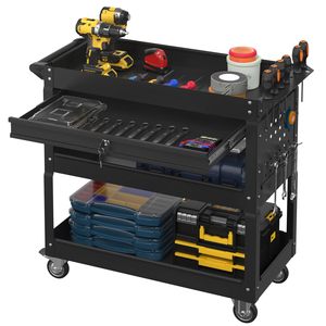 Three-Layer Rolling Auto Repair <strong>Tool</strong> <strong>Cart</strong> Hardware Trolley <strong>Mobile</strong> Supported <strong>Workshop</strong> <strong>Tool</strong> <strong>Cart</strong> With Wheels - Product Image 6