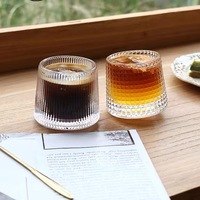 Ensemble de trois verres rotatifs pour café, thé au lait et boissons froides, style célébrité internet, verre à whisky pour la maison, directement de l'usine