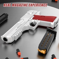 Desert Eagle Jeu de tir réaliste Simulé EVA Foam Dart Soft Bullet Gun Jouet électronique unisexe pour enfants Pas un vrai pistolet