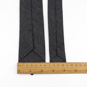 Corbatas de mezclilla de algodón para hombre, corbata de Color sólido estrecha de 6cm de ancho, corbatas finas y gruesas - Product Image 4