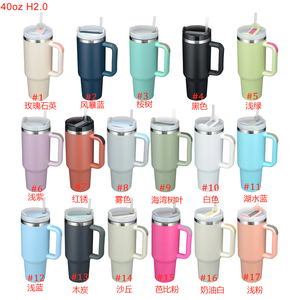 Gobelet isotherme personnalisé de 40 oz et 30 oz avec poignée, tasse en métal à double paroi en acier inoxydable, pour les voyages, le camping et le café - Product Image 2