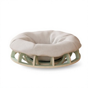 Lit rond pour animaux de compagnie, nid en mousse à mémoire de forme, canapé-lit amovible et lavable pour chats et chiens, toutes saisons, intérieur - Product Image 3