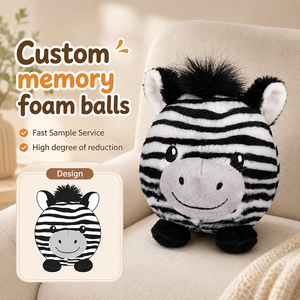 Pelota Antiestrés Personalizada, Linda Pelota <span class=keywords><strong>de</strong></span> Peluche <span class=keywords><strong>de</strong></span> Animalito Zebra, Kawaii, Anti-Ansiedad, para Niños y Adultos, Tamaño <span class=keywords><strong>de</strong></span> Bolsillo, Regalo <span class=keywords><strong>de</strong></span> Cumpleaños - Product Image 1