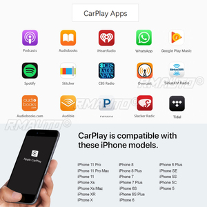 RMAUTO <b>Wireless</b> Apple CarPlay NBT CIC System for BMW 6 Series F06 F12 F13 2010-2016 Android Auto Mirror Link AirPlay Back <b>Camera</b> - Product Image 6