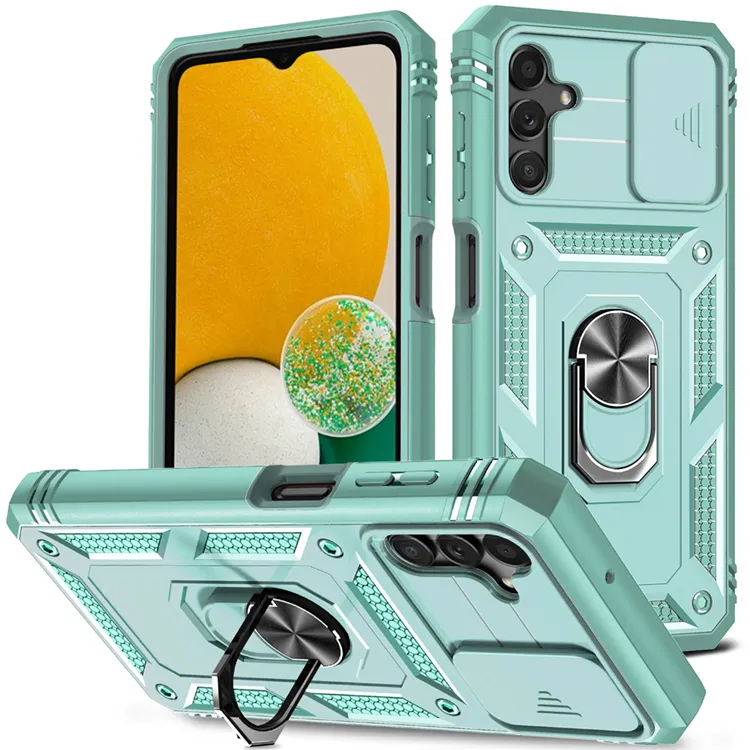 Shockproof PC+TPU hybrid back phone cover For Motorola One 5G Ace/G Play/G Power push pull lens case with kickstand