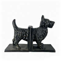 Porte-livres en fonte, design moderne, artisanat métallique, en forme de chien Scottie Terrier, décoratif, pour maison et bureau
