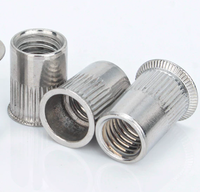 Écrou d'insertion auto-serrant entièrement fileté en acier inoxydable 304 poli, plaqué cuivre, de qualité 4.8-8.8, marque SHKH, en boîte, tailles M3-M10