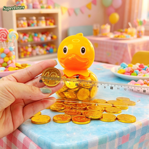 Scatola Solida a Forma di Anatra Carina con Caramelle e Monete di Cioccolato - Regalo di Compleanno Creativo per Bambini, Gadget Divertenti per Feste, Snack per Bambini - Product Image 6