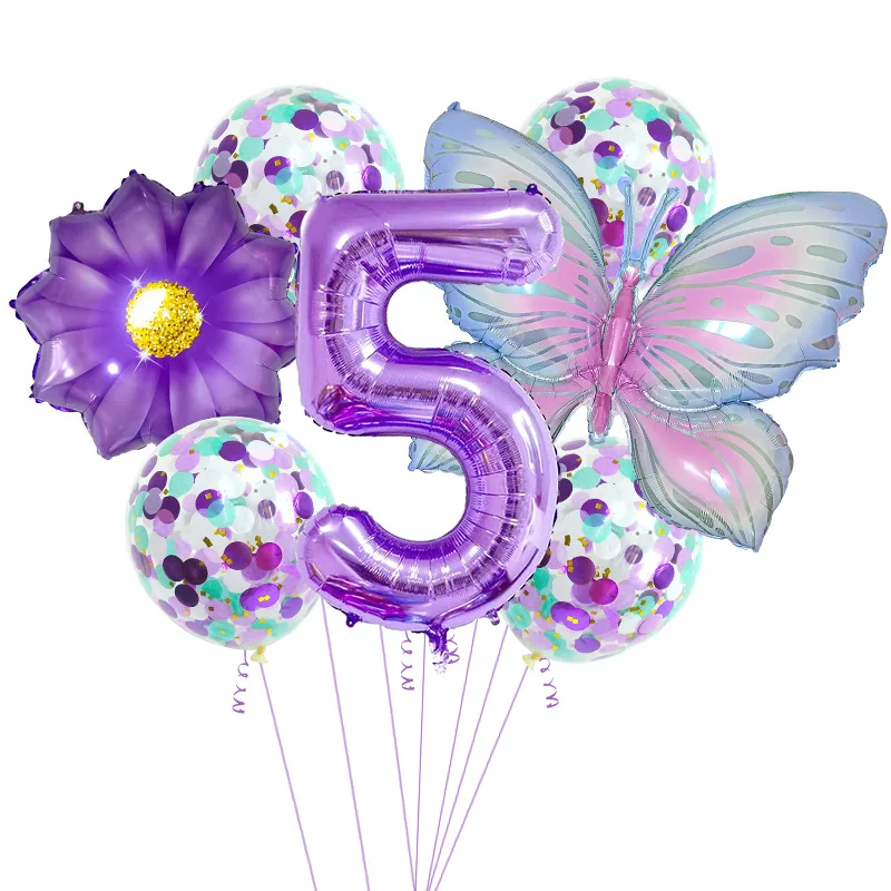 Pink and purple butterfly set 5