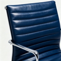 Chaise de bureau moderne en cuir PU, chaise de bureau ergonomique pivotante avec base chromée et accoudoirs, hauteur réglable, chaise de direction pour ordinateur