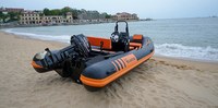 Bateau pneumatique à coque en aluminium Mehler PVC D430 430 cm avec console