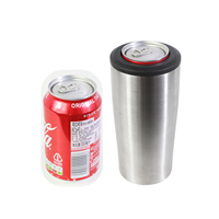 Refroidisseur de bière isotherme 5 en 1 universel en acier inoxydable pour canettes régulières ou minces de 12 oz et 16 oz