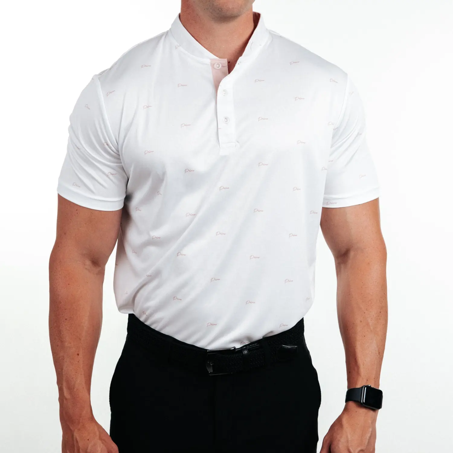 New Arrival Durable Golf Polo Shirt Polyester Breathable Digital Print Blade Collar Golf Shirt For Men
