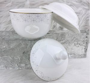 Juego de Platos y Tazones de Porcelana Azul con Impresión por Tampografía, 18 Piezas, Venta al Por Mayor de Fábrica, OEM, Personalizado, Apto para Lavavajillas y Microondas, para Restaurantes - Product Image 5