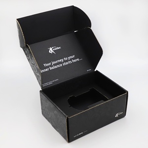 Bán buôn tùy chỉnh in đen cá nhân đăng ký bưu phẩm vận chuyển hộp giấy gửi thư quà tặng bao bì các tông hộp bưu phẩm - Product Image 2