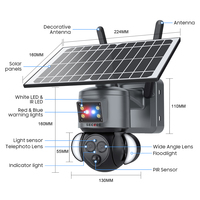 Caméra de sécurité solaire 4G 6MP 2024 avec zoom 12X, double objectif, PIR, vision nocturne, WiFi extérieur, batterie intégrée, objectif 3,6 mm