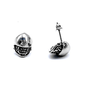 Pendientes con forma de casco de soldado yunnique, estilo gótico de acero inoxidable 316 para hombres y mujeres - Product Image 1