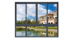 Veranda için su geçirmez alüminyum çift yaprak sürgülü cam pencereler çift camlı pencereler - Product Image 5