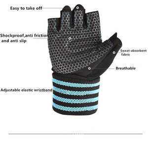 Gants de fitness demi-doigts antidérapants pour haltères, barres horizontales et musculation intensives - Product Image 6