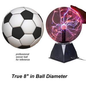 8 इंच स्थैतिक बिजली ग्लास ग्लोब बहु रंग नेबुला थंडर बिजली प्लग-में रंगीन दलों के लिए प्लाज्मा गेंद सजावट - Product Image 2