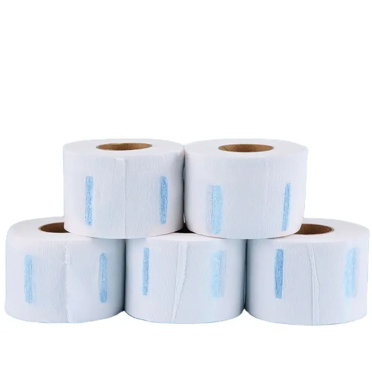 The Hairdressing disposable tissue neck paper with neck for barber ruffles paper soft neck roll for barber hair