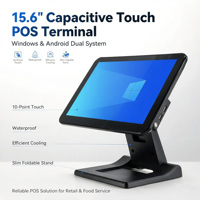 Sistema POS con Pantalla Táctil Plegable de 15.6 Pulgadas, Caja Registradora, Máquina de Facturación Todo en Uno para Comercio Minorista, Precio de Fábrica