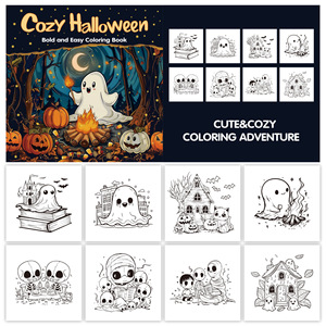 Coloriages d'Halloween, d'hiver et <span class=keywords><strong>de</strong></span> Noël mignons et simples, pages à colorier festives et enneigées pour enfants - Product Image 4