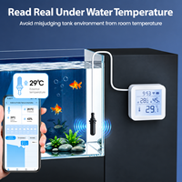 Capteur intelligent de température et d'humidité Tuya WiFi avec sonde filaire externe, surveillance à distance via application pour réfrigérateur, congélateur, aquarium