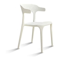 Chaise de salle à manger ergonomique empilable légère en PP gris contemporain H-683 pour ferme, maison, bureau, salle de sport, hôtel, entrepôt, école