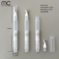 C201 + B43 B43M 2ml Brillant À Lèvres Tube Cuticule Huile Vernis À Ongles Accessoires De Maquillage Conteneur Cosmétique Vide Cliquez Stylo avec Balle De Massage