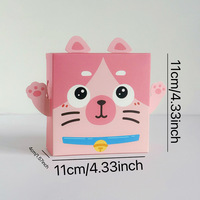 Noël dessin animé Animal lapin carton fait à la main boîte-cadeau revêtement UV pour la saison de remise des diplômes bonbons cadeau d'anniversaire main de bébé