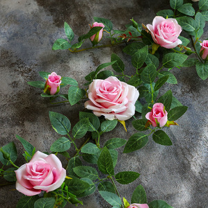 Guirlandes de roses artificielles en soie Pioneer, décoration murale intérieure pour salon, balcon, tuyau de climatiseur - Product Image 2