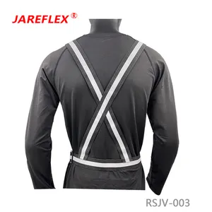 سترة أمان عالية الوضوح، خفيفة الوزن، قابلة للتعديل ومرنة، مع أشرطة عاكسة عالية الوضوح، مناسبة للرجال والنساء، للبناء - Product Image 2