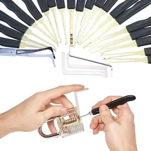 Lot de 30 Crochets de Serrure <span class=keywords><strong>pour</strong></span> Serrurier, <span class=keywords><strong>Cadenas</strong></span> Transparent et Ensemble d'Outils de Crocheteur - Product Image 4