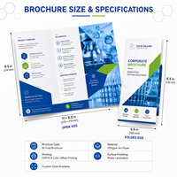 Impression de brochures pliées en trois parties personnalisées, catalogue d'entreprise, dépliant commercial, impression offset CMYK, plastification, carton de qualité supérieure